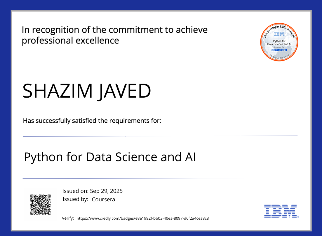 Python Programming Certificate