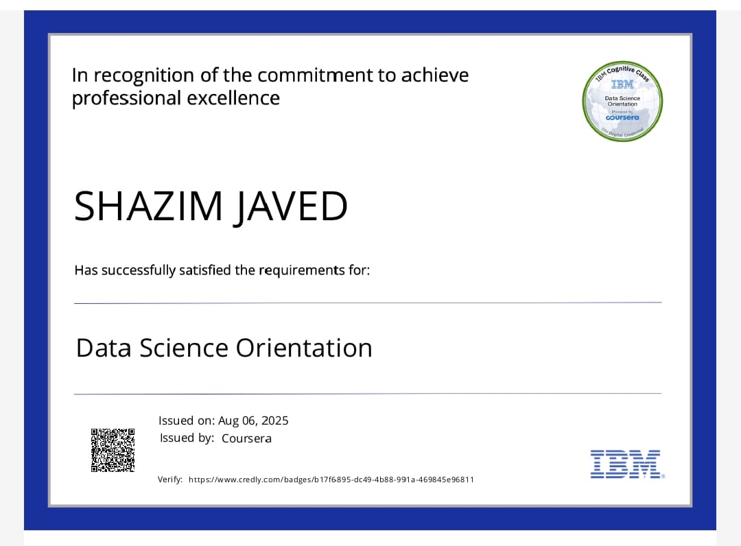 Data Science Certificate