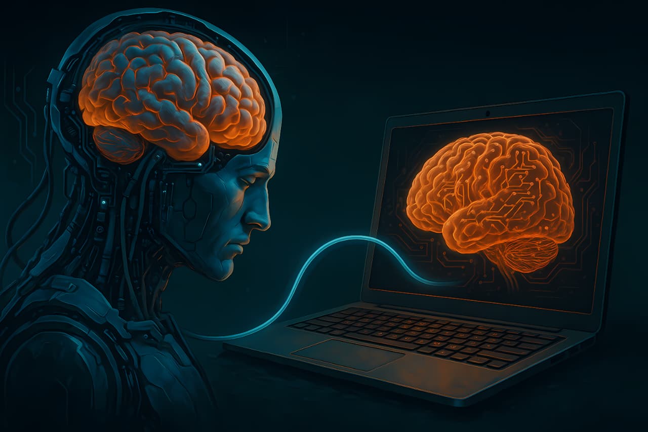 Shazim Javed working on AI projects